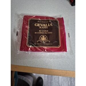 Gevalia #2 Cone‎ Style Paper Coffee Filters Pack of 40 New Sealed Package